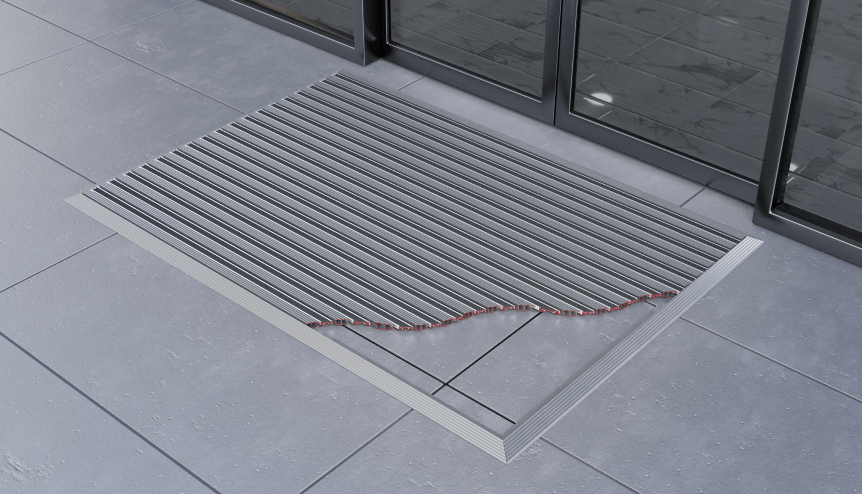 Монтаж решетки на ровный пол