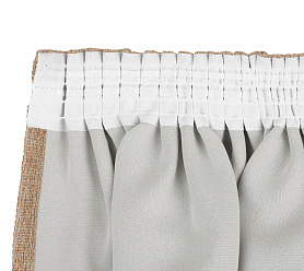 Штора Димаут Рогожка с креплением Шторная тесьма v05 блэкаут