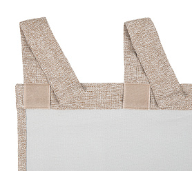 Штора Димаут Рогожка с креплением Петли с липучкой v03 блэкаут