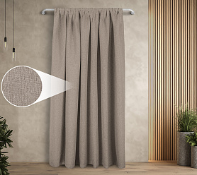 Штора Димаут Рогожка с креплением Кулиса v13 блэкаут