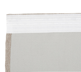 Штора Димаут Рогожка с креплением Шторная тесьма v08 блэкаут