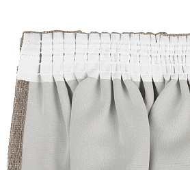 Штора Димаут Рогожка с креплением Шторная тесьма v13 блэкаут