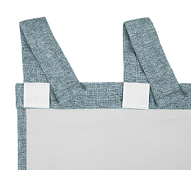 Штора Димаут Рогожка с креплением Петли с липучкой v18 блэкаут