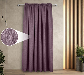 Штора Димаут Рогожка с креплением Шторная тесьма v24 блэкаут