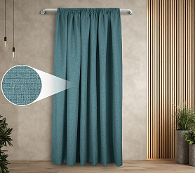 Штора Димаут Рогожка с креплением Шторная тесьма v17 блэкаут