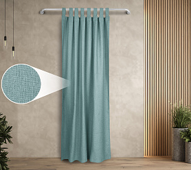 Штора Димаут Рогожка с креплением Петли с липучкой v15 блэкаут