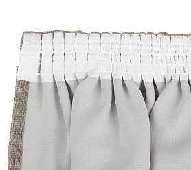 Штора Димаут Рогожка с креплением Шторная тесьма v09 блэкаут