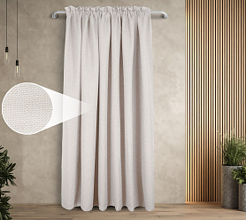 Штора Димаут Рогожка с креплением Кулиса с гребешком v01 блэкаут