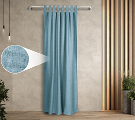 Штора Димаут Рогожка с креплением Петли с липучкой v16 блэкаут