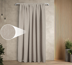 Штора Димаут Рогожка с креплением Кулиса v08 блэкаут