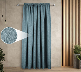 Штора Димаут Рогожка с креплением Шторная тесьма v18 блэкаут