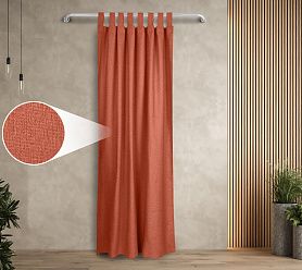 Штора Димаут Рогожка с креплением Петли v22 блэкаут