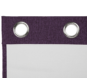 Штора Димаут Рогожка с креплением Люверсы v28 блэкаут