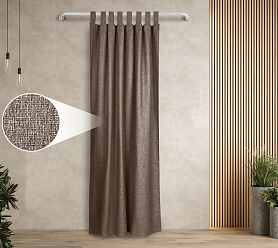 Штора Димаут Рогожка с креплением Петли с липучкой v25 блэкаут