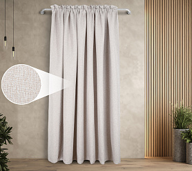 Штора Димаут Рогожка с креплением Кулиса с гребешком v02 блэкаут