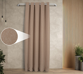 Штора Димаут Рогожка с креплением Люверсы v07 блэкаут