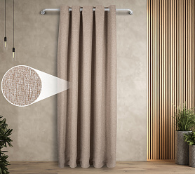 Штора Димаут Рогожка с креплением Люверсы v03 блэкаут