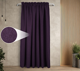 Штора Димаут Рогожка с креплением Кулиса с гребешком v28 блэкаут