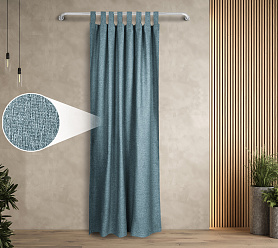 Штора Димаут Рогожка с креплением Петли v18 блэкаут