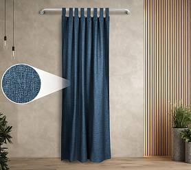 Штора Димаут Рогожка с креплением Петли с липучкой v19 блэкаут