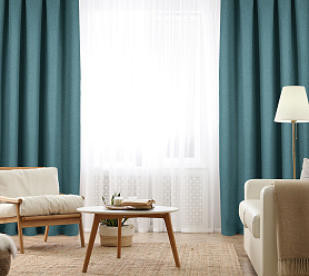 Штора Димаут Рогожка с креплением Люверсы v17 блэкаут