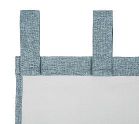 Штора Димаут Рогожка с креплением Петли с липучкой v18 блэкаут