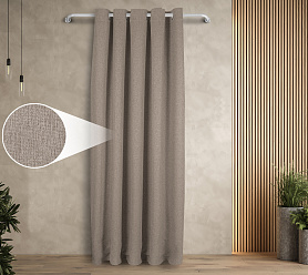 Штора Димаут Рогожка с креплением Люверсы v13 блэкаут