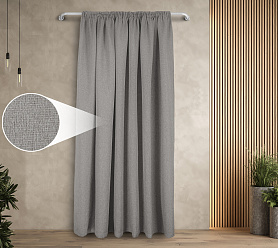 Штора Димаут Рогожка с креплением Шторная тесьма v10 блэкаут