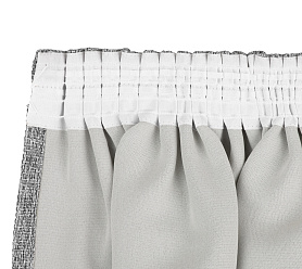 Штора Димаут Рогожка с креплением Шторная тесьма v11 блэкаут