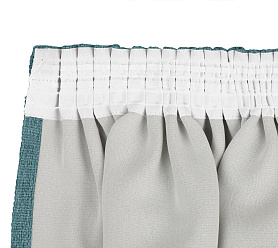 Штора Димаут Рогожка с креплением Шторная тесьма v17 блэкаут