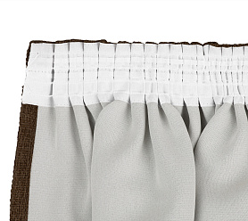 Штора Димаут Рогожка с креплением Шторная тесьма v26 блэкаут