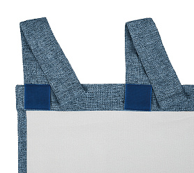 Штора Димаут Рогожка с креплением Петли с липучкой v19 блэкаут