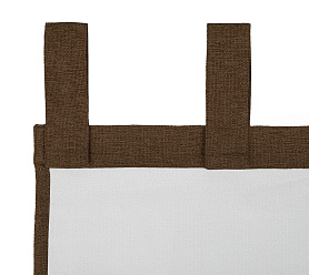 Штора Димаут Рогожка с креплением Петли с липучкой v26 блэкаут