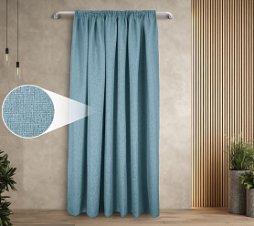 Штора Димаут Рогожка с креплением Шторная тесьма v16 блэкаут