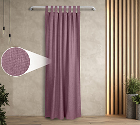 Штора Димаут Рогожка с креплением Петли с липучкой v23 блэкаут