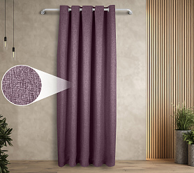 Штора Димаут Рогожка с креплением Люверсы v24 блэкаут