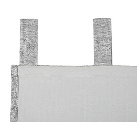 Штора Димаут Рогожка с креплением Петли v11 блэкаут