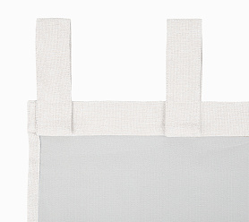 Штора Димаут Рогожка с креплением Петли с липучкой v01 блэкаут