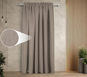 Штора Димаут Рогожка с креплением Кулиса с гребешком v13 блэкаут