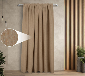 Штора Димаут Рогожка с креплением Кулиса v06 блэкаут