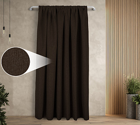 Штора Димаут Рогожка с креплением Кулиса v27 блэкаут