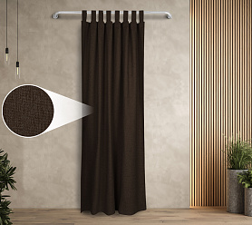 Штора Димаут Рогожка с креплением Петли v27 блэкаут