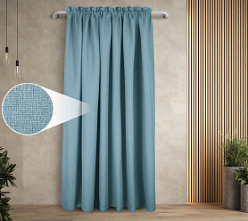 Штора Димаут Рогожка с креплением Кулиса с гребешком v16 блэкаут