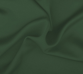 Шторы Премиум темно-зеленые на кулиске с гребешком блэкаут