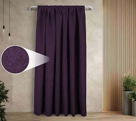 Штора Димаут Рогожка с креплением Кулиса v28 блэкаут