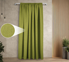 Штора Димаут Рогожка с креплением Шторная тесьма v20 блэкаут