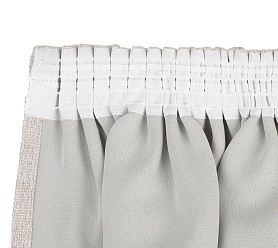 Штора Димаут Рогожка с креплением Шторная тесьма v02 блэкаут