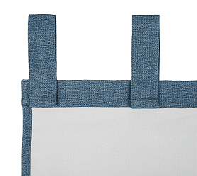 Штора Димаут Рогожка с креплением Петли с липучкой v19 блэкаут