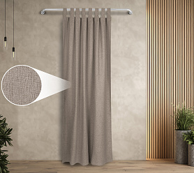 Штора Димаут Рогожка с креплением Петли v13 блэкаут