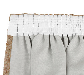 Штора Димаут Рогожка с креплением Шторная тесьма v06 блэкаут